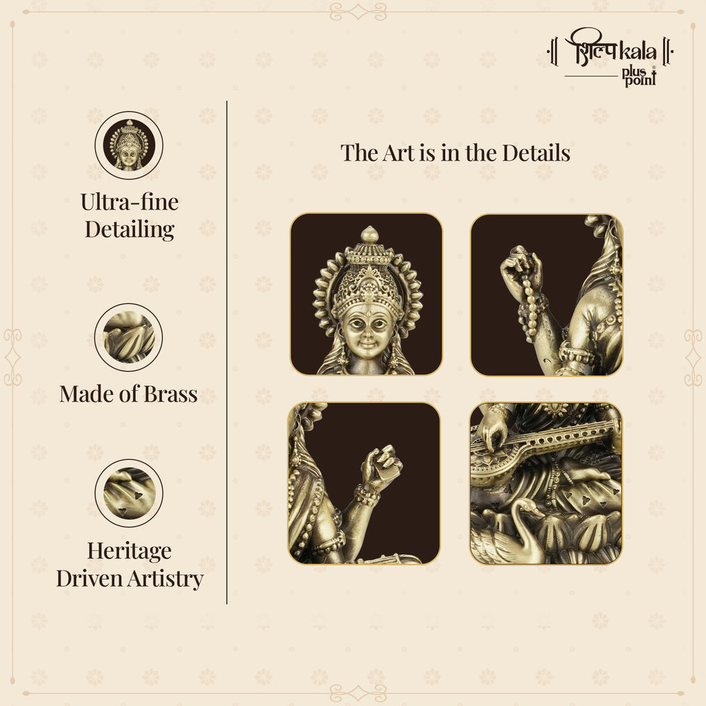 Kamalasan Saraswati - 5 Inch