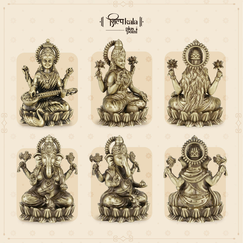 Kamalasan Ganesh & Laxmi Combo - 5 Inch