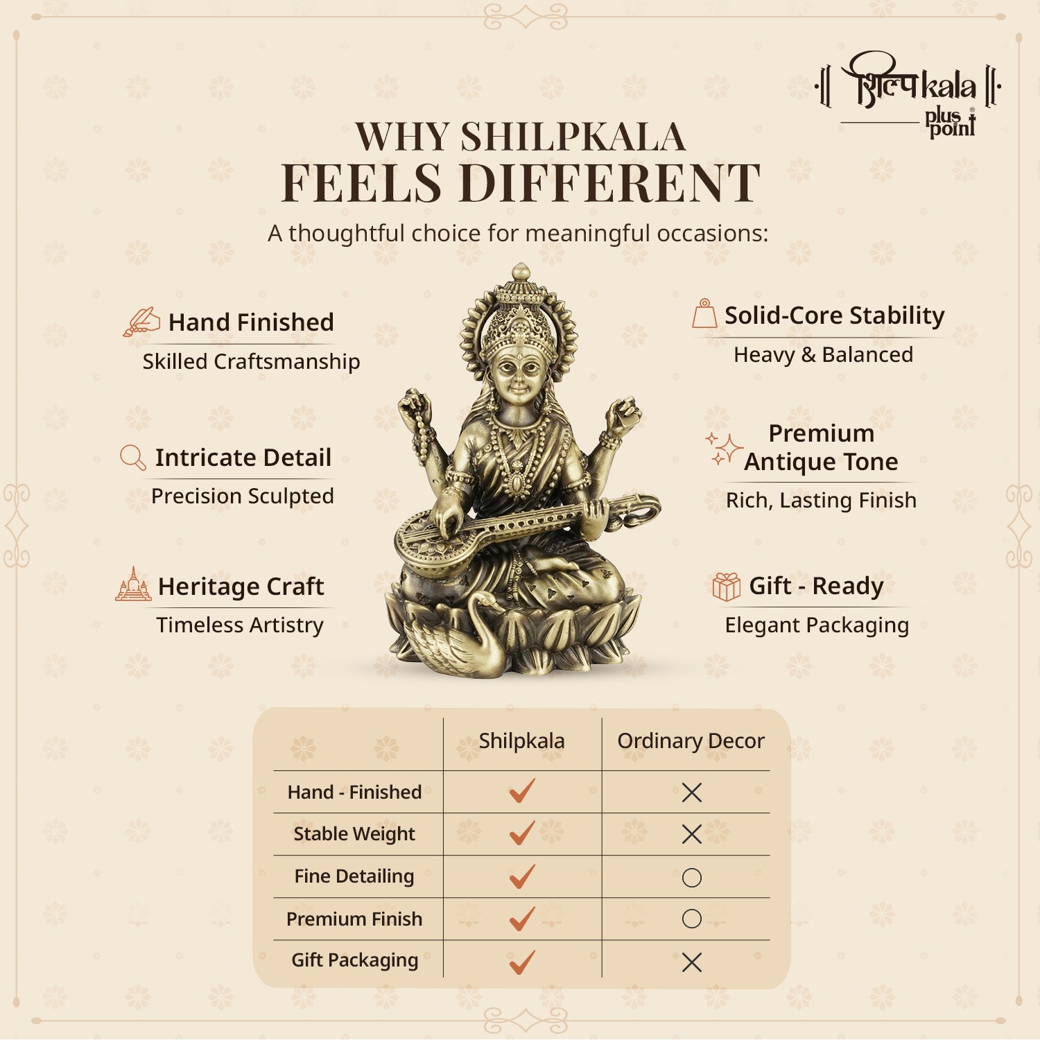 Kamalasan Saraswati - 5 Inch