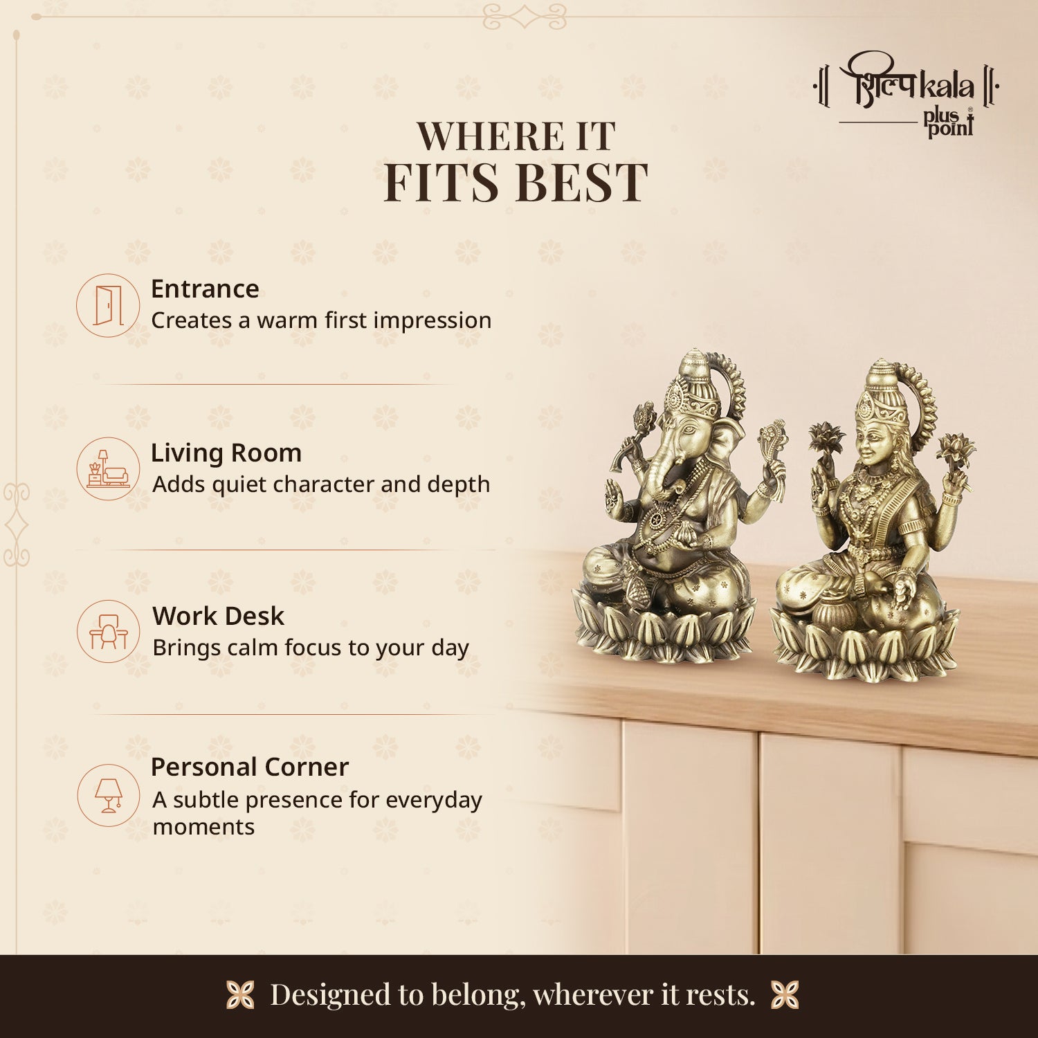 Kamalasan Ganesh & Laxmi Combo - 5 Inch