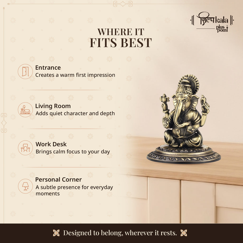 Small Sarp Ganesh - 2.3 Inch