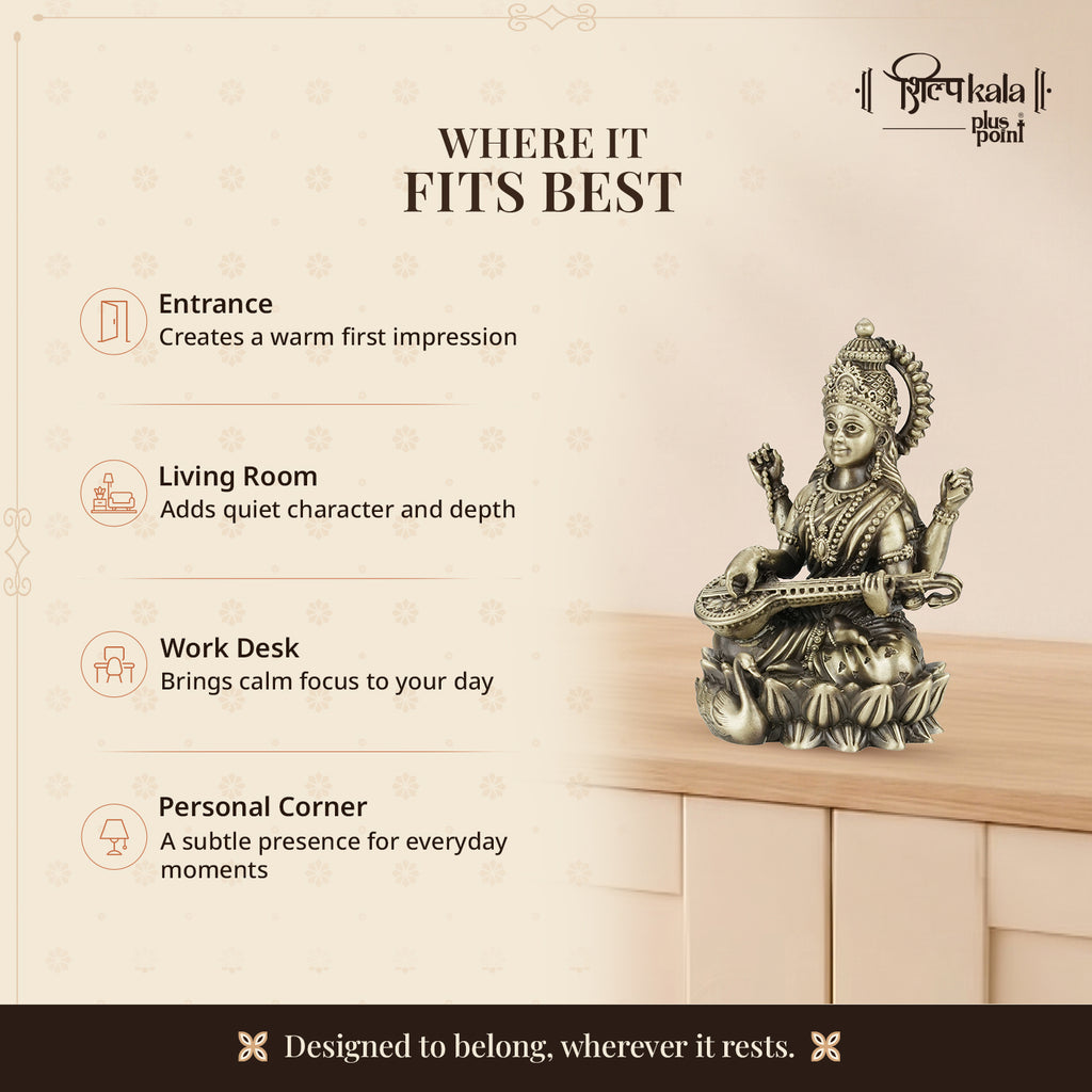 Kamalasan Saraswati - 5 Inch
