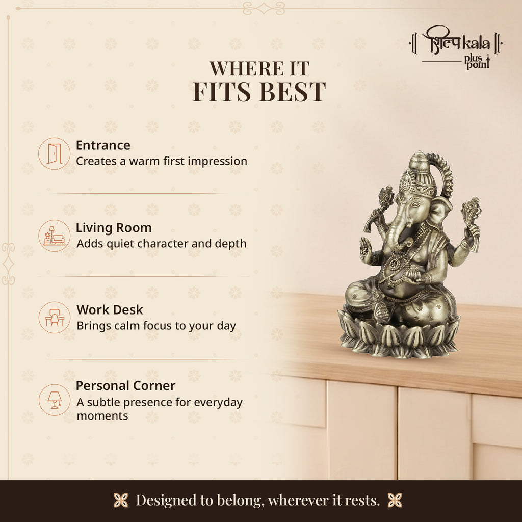 Kamalasan Ganesh - 5 Inch