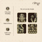 Ganesh & Laxmi Brass Idols with Premium Scented Candle- Gift Box