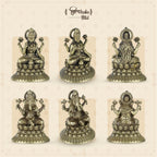 Ganesh & Laxmi Brass Idols with Premium Scented Candle- Gift Box