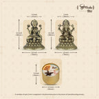 Ganesh & Laxmi Brass Idols with Premium Scented Candle- Gift Box