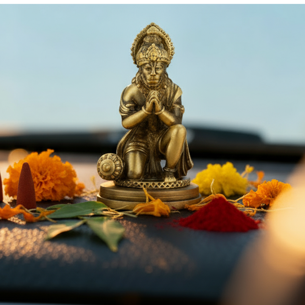 Hanuman -  Pranam Mudra (Car Dashboard Open)